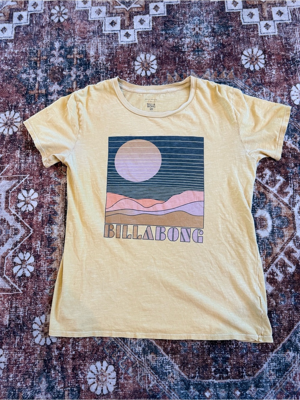 Billabong Pale Yellow Logo Tee